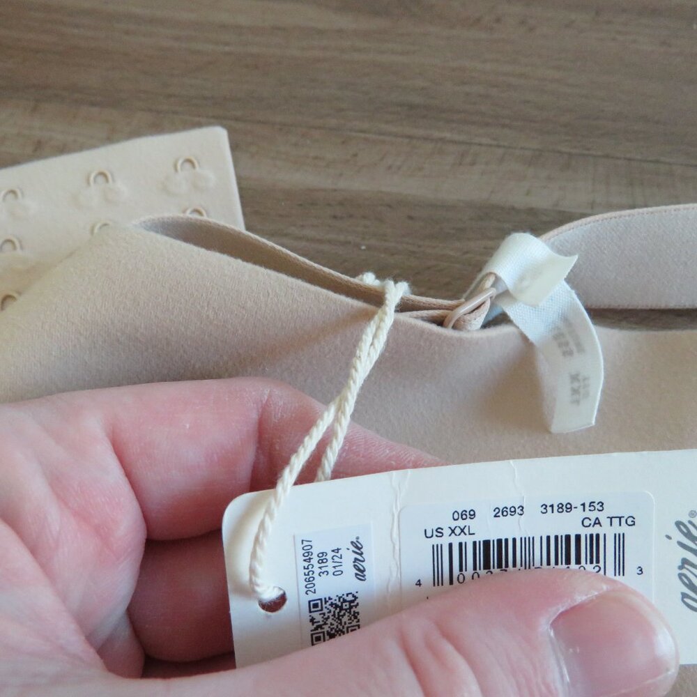 AERIE SMOOTHEZ Bra-ish Wireless Bralette Bra in Sand - Size XXL NWT - Picture 13 of 14